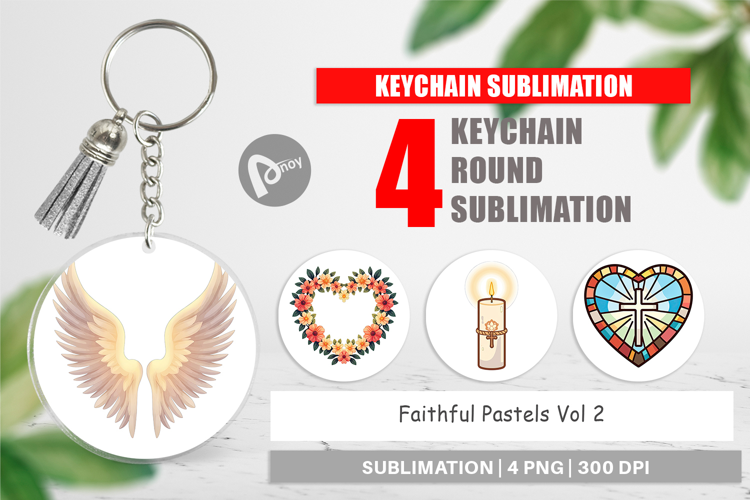 Keychain Faithful Pastels