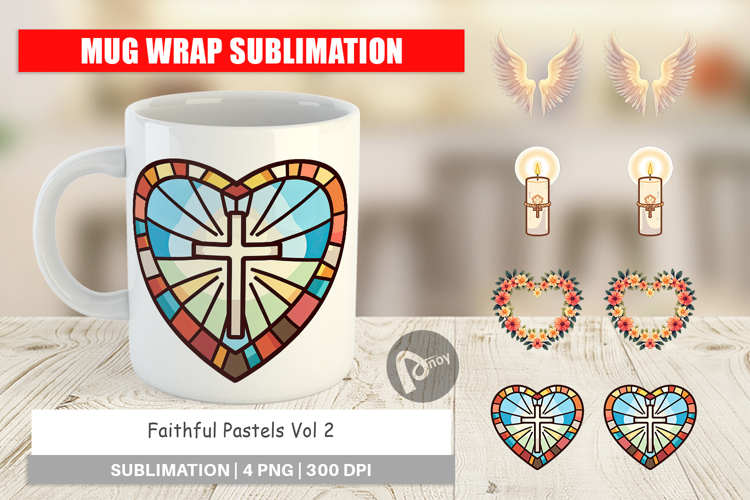 Mug Wrap Faithful Pastels
