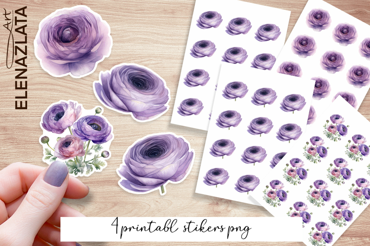 Floral Stickers | Flowers Sticker | Elegant Flowers PNG