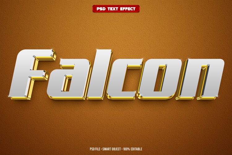 Falcon 3D editable text effect