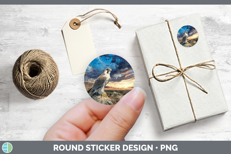 Gyrfalcon Falcon Sunset Stickers Design