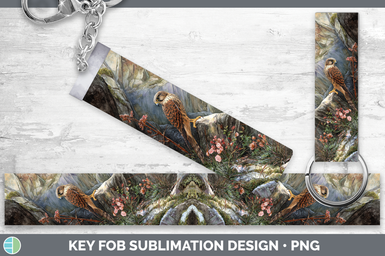 Merlin Falcon Sunset Key Fob Sublimation Design