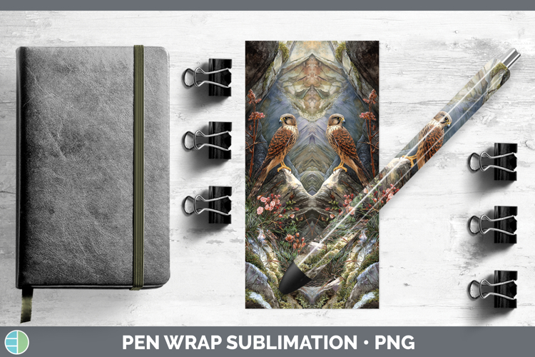 Merlin Falcon Sunset Pen Wrap Sublimation Design