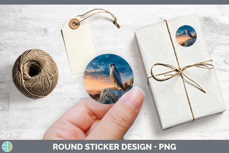Merlin Falcon Sunset Stickers Design