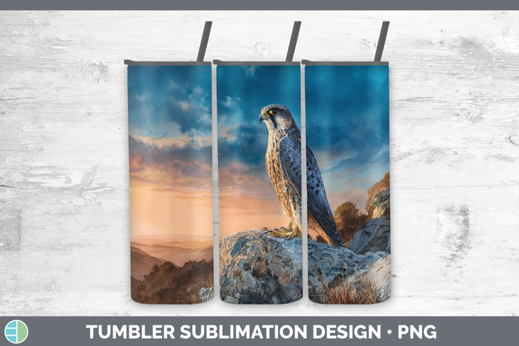 Merlin Falcon Sunset Tumbler Sublimation Design