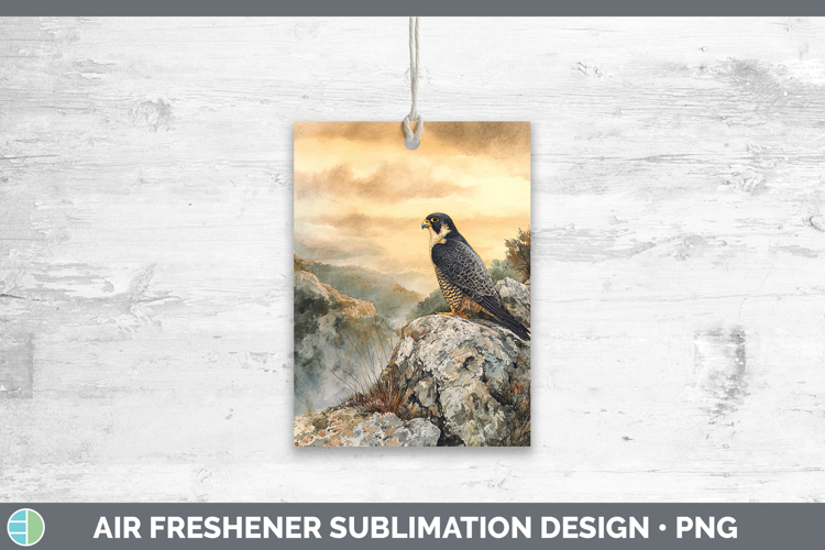 Peregrine Falcon Sunset Air Freshener Sublimation Design