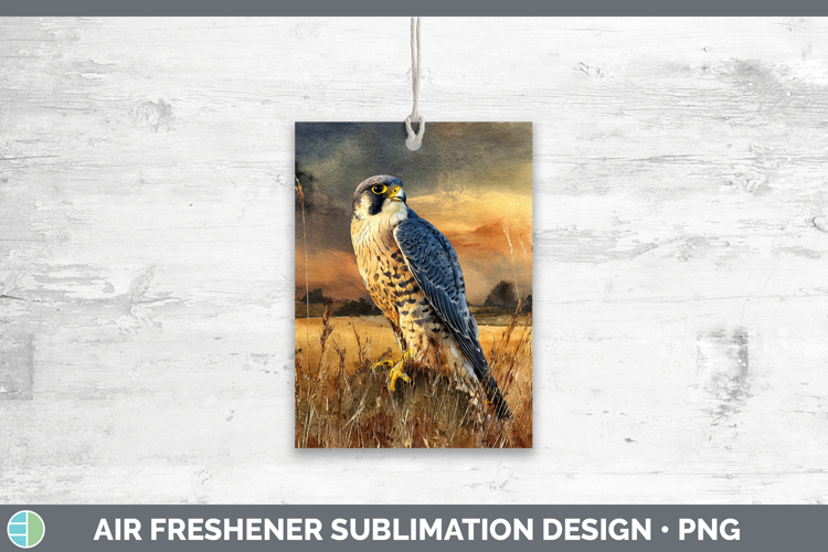 Prairie Falcon Sunset Air Freshener Sublimation Design
