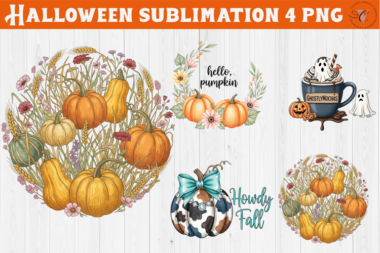 Fall and Halloween clipart | Autumn Vibes sublimation