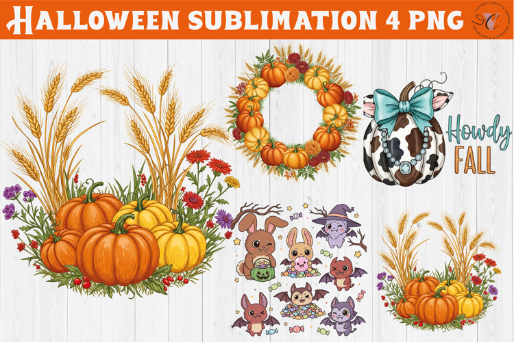 Fall and Halloween clipart | Autumn Vibes sublimation