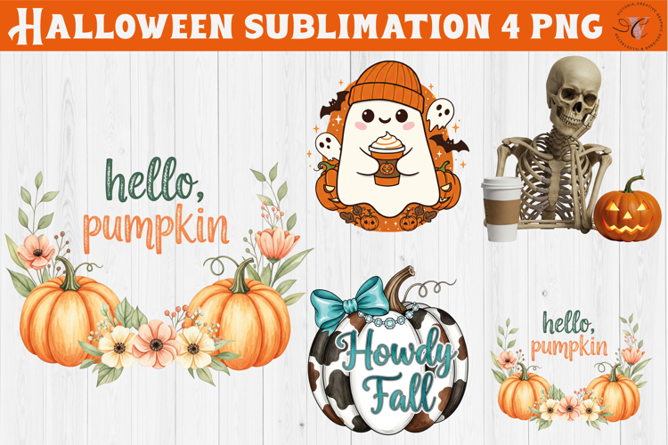 Fall and Halloween clipart | Autumn Vibes sublimation