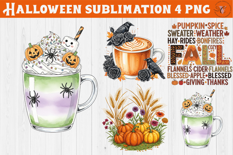 Fall and Halloween clipart | Autumn Vibes sublimation