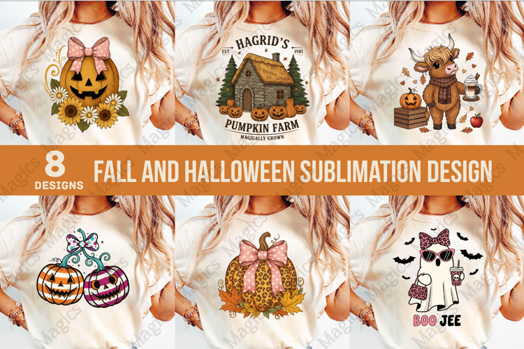Fall And Halloween Sublimation Design