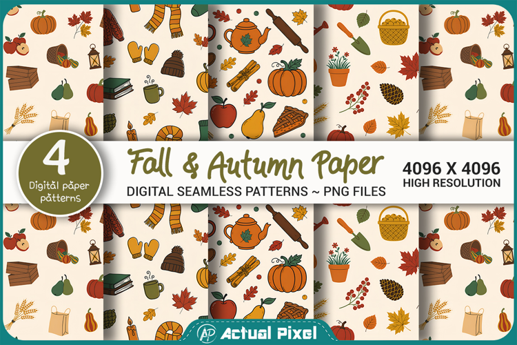 Fall Autumn Seamless Pattern