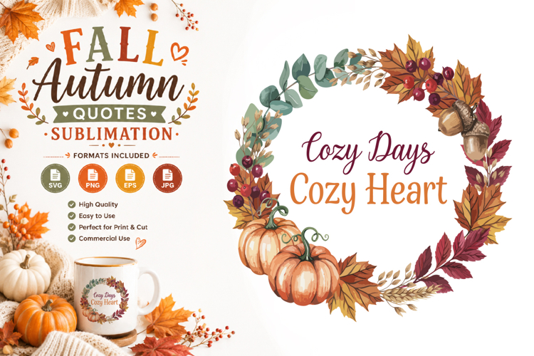 Fall Quotes Sublimation SVG PNG