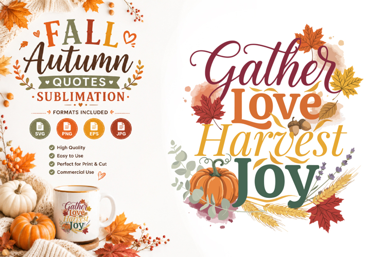 Fall Quotes Sublimation SVG PNG
