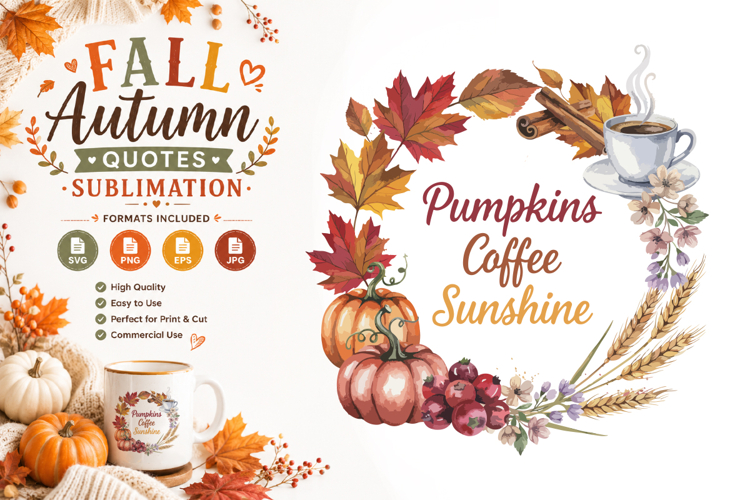 Fall Quotes Sublimation SVG PNG