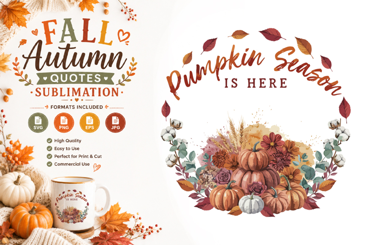 Fall Quotes Sublimation SVG PNG