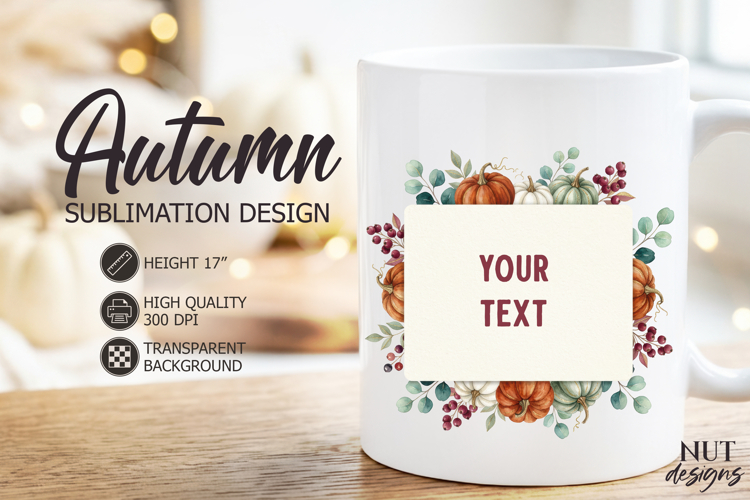 Autumn Pumpkin Frame farmhouse harvest background