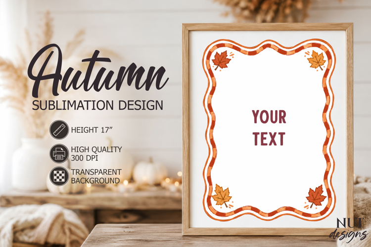 Maple leaves Border Frame Coquette Autumn background