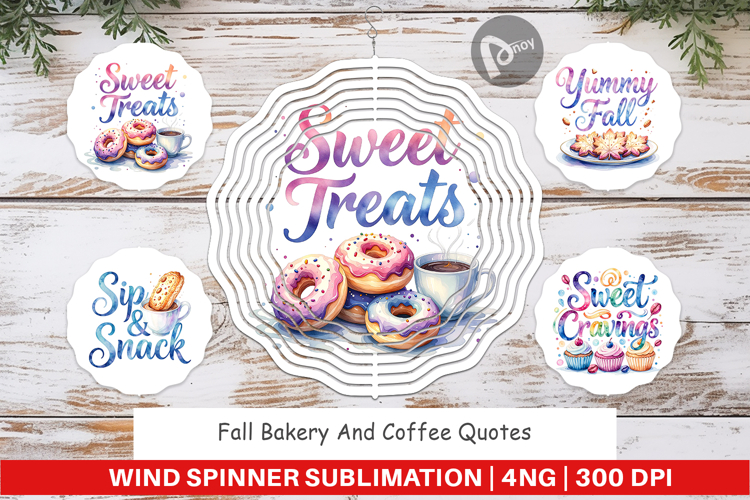 Fall Bakery & Coffee Quotes Wind Spinner
