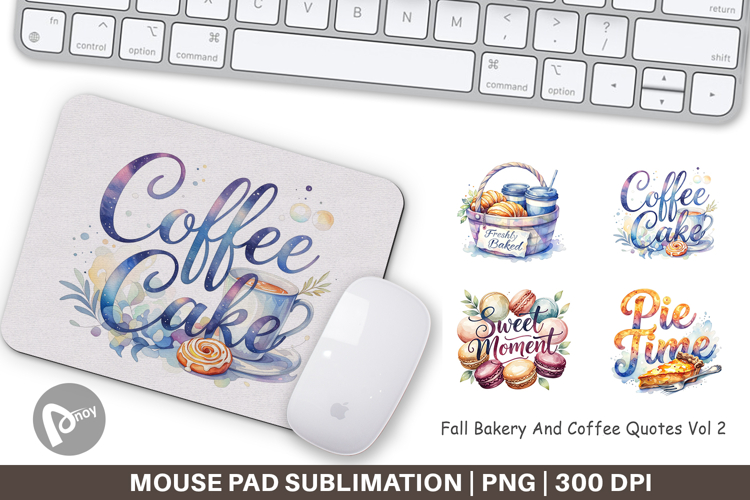 Fall Bakery & Coffee Quotes Mouse Pad