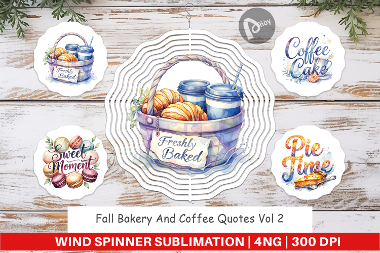 Fall Bakery & Coffee Quotes Wind Spinner