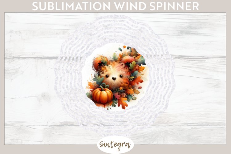 Fall Bear Animal v4 Wind Spinner Sublimation