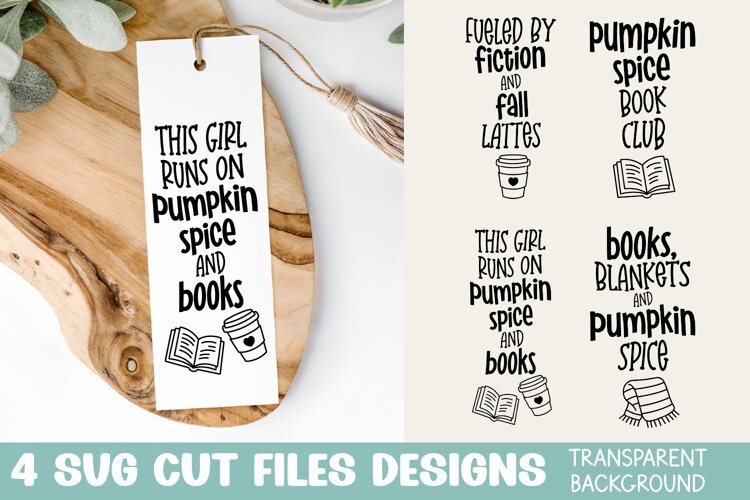 Fall Book Lover Bookmarks SVG