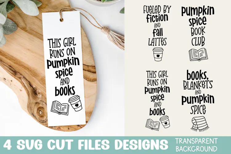Fall Book Lover Bookmarks SVG, Printable Fall Bookmarks