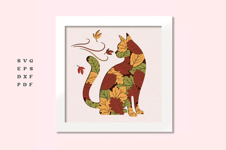 Cat Shadow Box Svg Image 21
