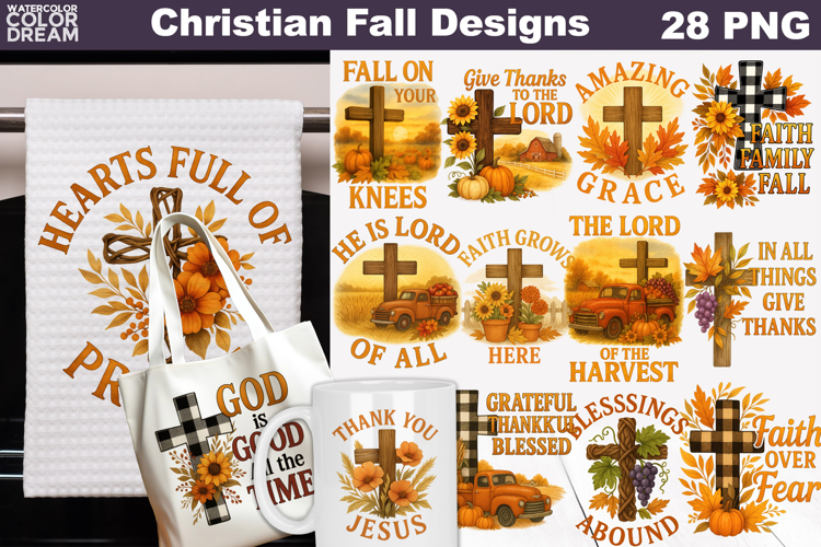 Fall Christian Harvest | Autumn Faith Thanksgiving Design