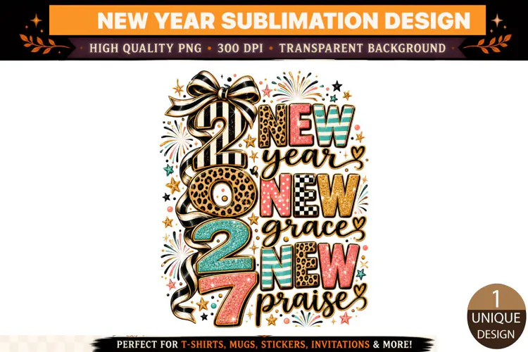 2027 New Year New Graces New Praises PNG