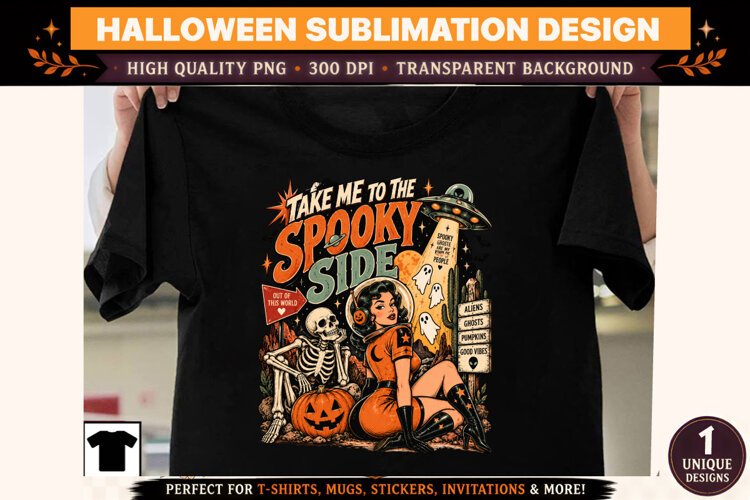 Halloween Clipart PNG Spooky Witch Ghost Design example image 1