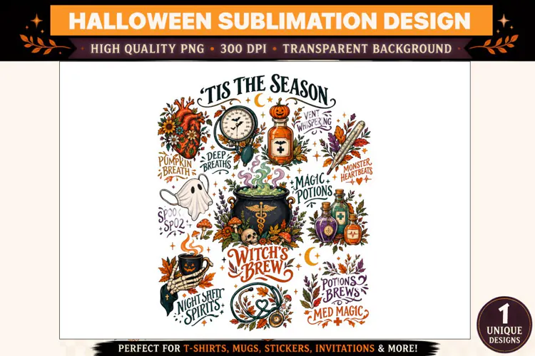 Witch’s Brew Halloween PNG