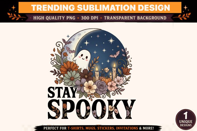 Stay Spooky Halloween PNG example image 1