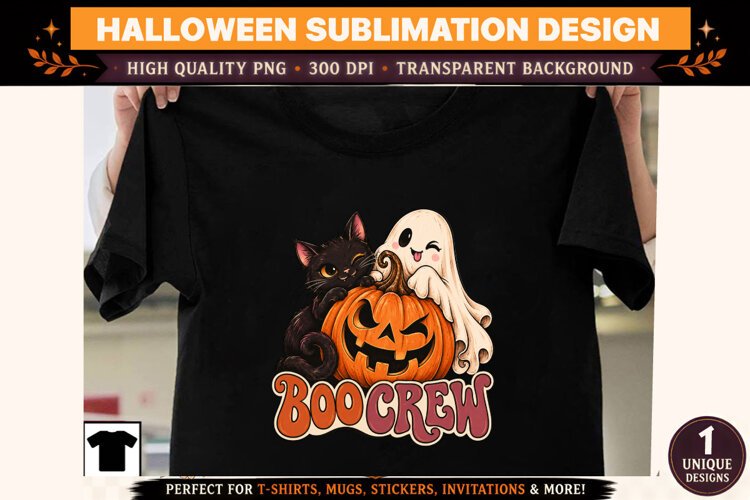 Halloween Clipart PNG Spooky Witch Ghost Design example image 1