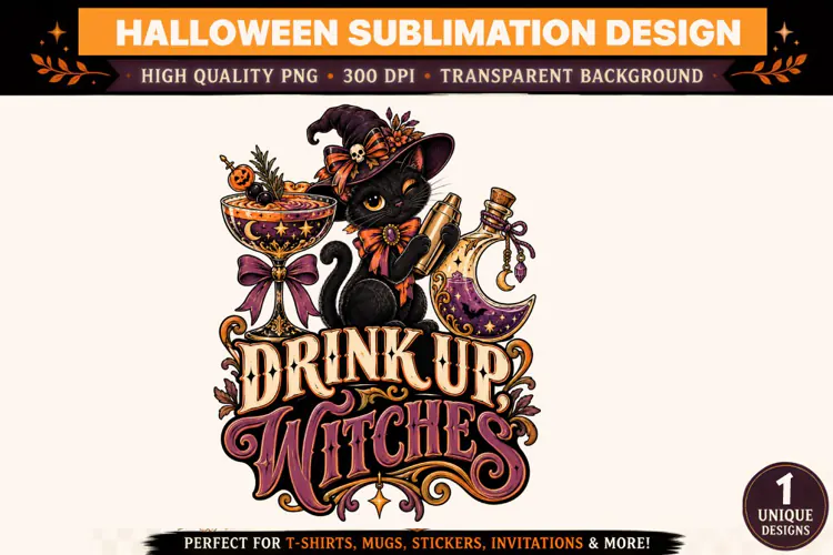 Drink Up Witches Halloween PNG