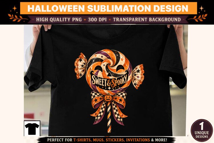 Halloween Clipart PNG Spooky Witch Ghost Design example image 1