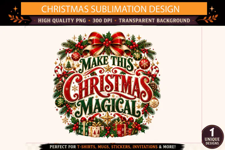 Merry Christmas 2026 PNG, Vintage Christmas Sublimation Desi