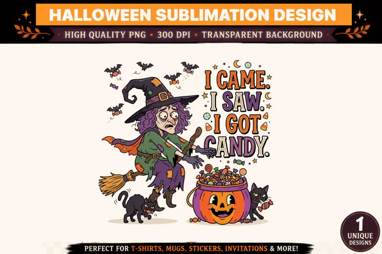 I Came I Saw I Got Candy Halloween PNG
