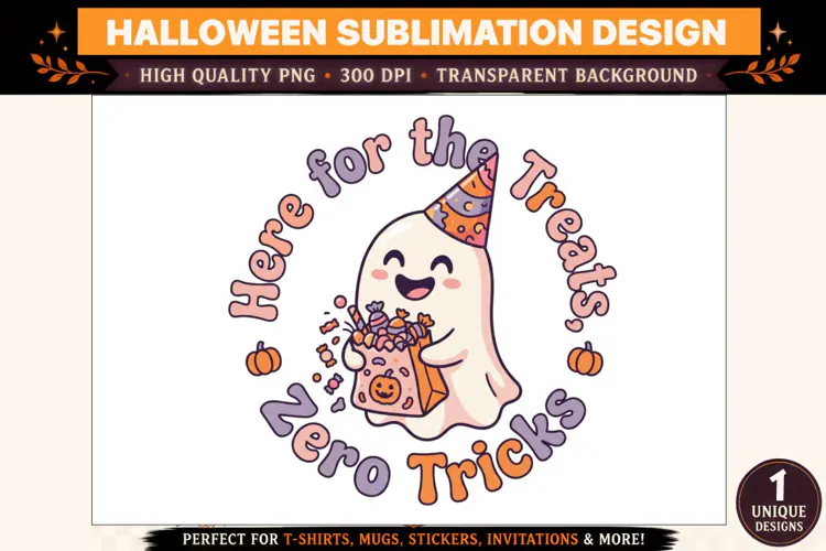 Here for the Treats Halloween PNG