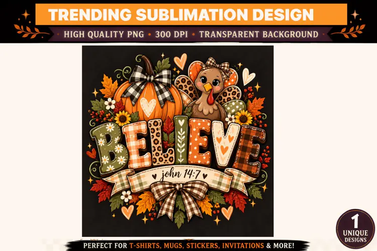 BELIEVE Thanksgiving PNG