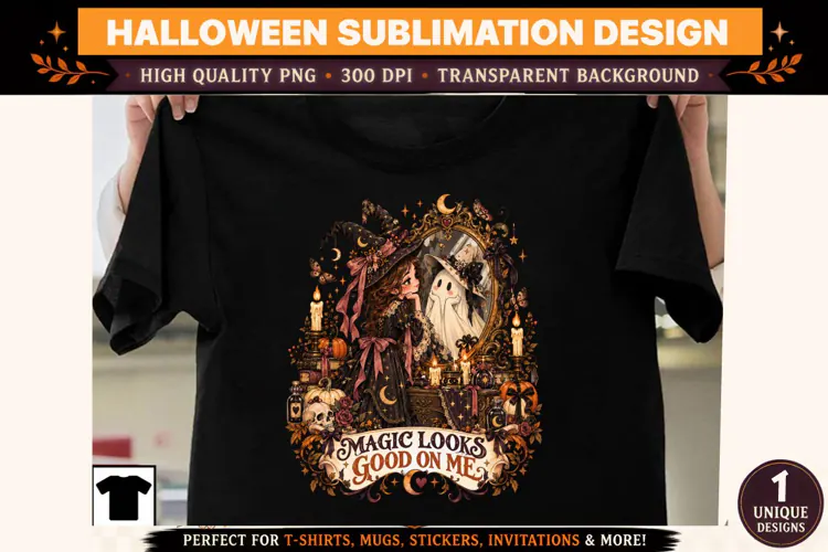 Halloween Clipart PNG Spooky Witch Ghost Design