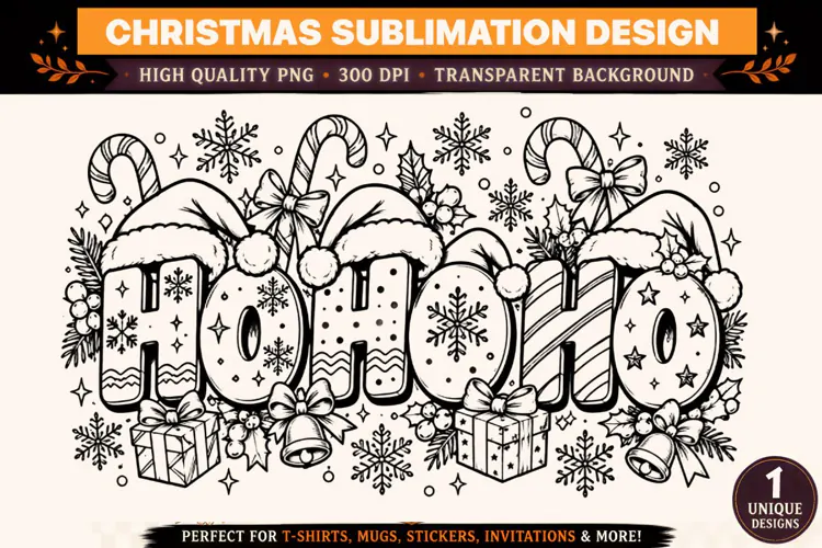 Christmas Coloring Page PNG