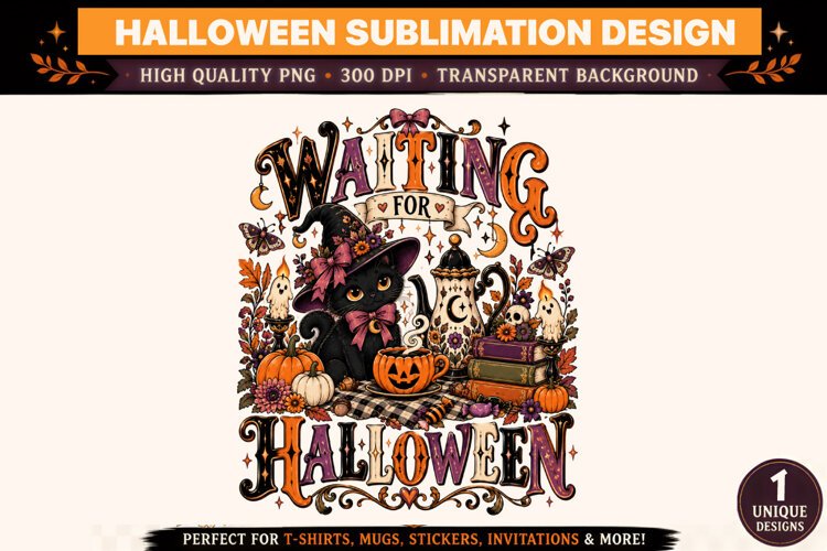 Halloween Clipart PNG Spooky Witch Ghost Design example image 1