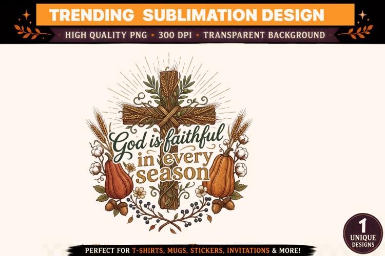 God Is Faithful In Every Season PNG,