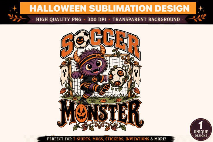 Halloween Soccer PNG, example image 1