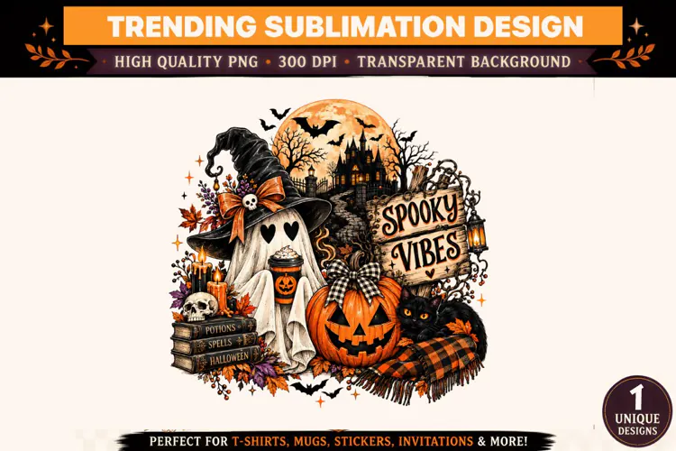 Spooky Vibes Halloween PNG