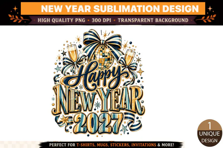 Happy New Year 2027 PNG