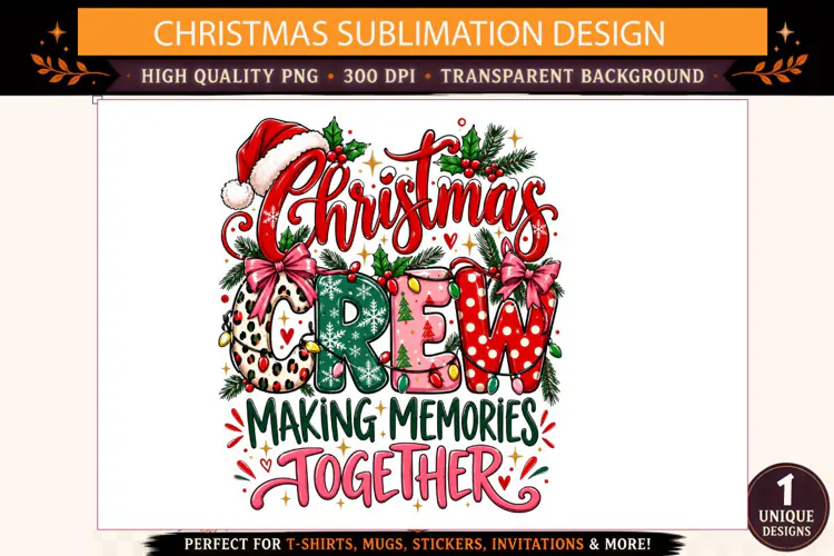 Christmas Crew PNG, Making Memories Together Christmas Desig